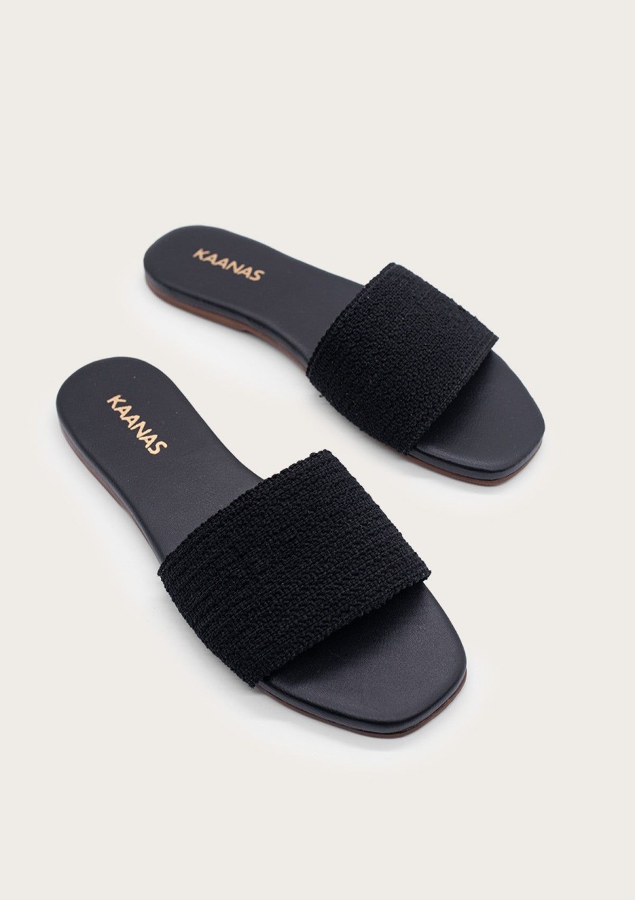 Women KAANAS Flats | Mallow Black