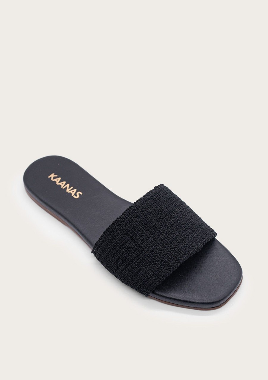 Women KAANAS Flats | Mallow Black