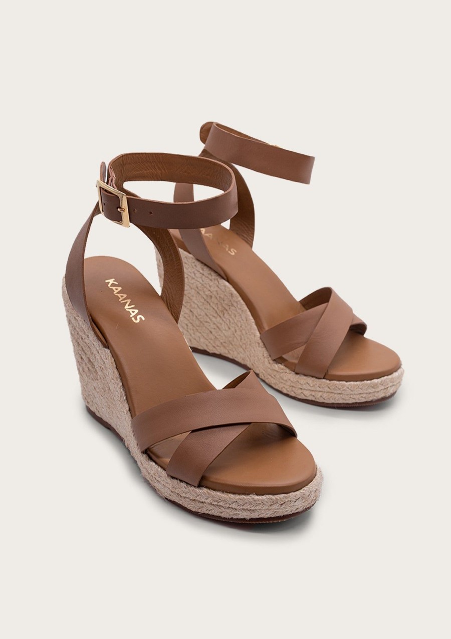 Women KAANAS Wedges | Abelia Caramel