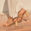 Women KAANAS Heels | Ramie Coffee