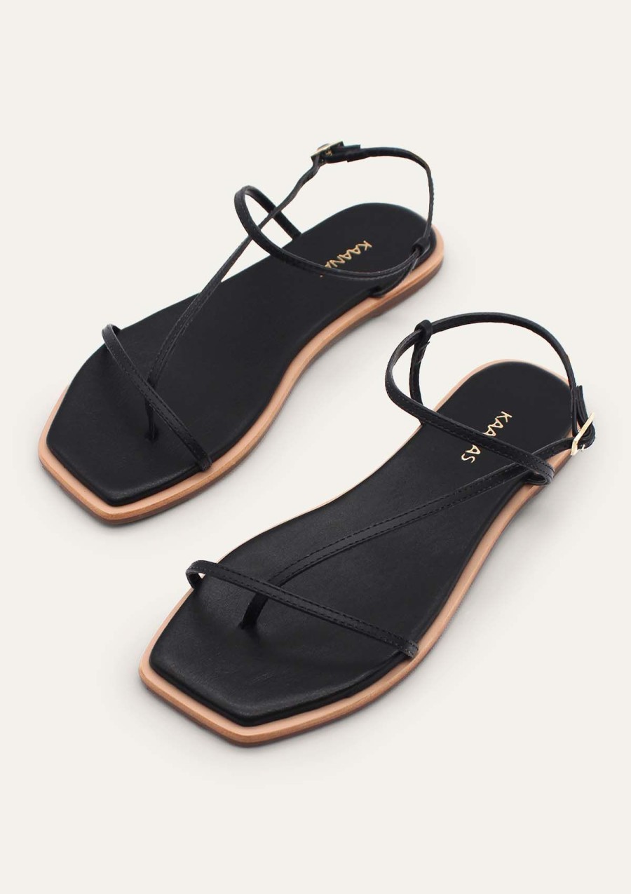 Women KAANAS Flats | Alayta Black