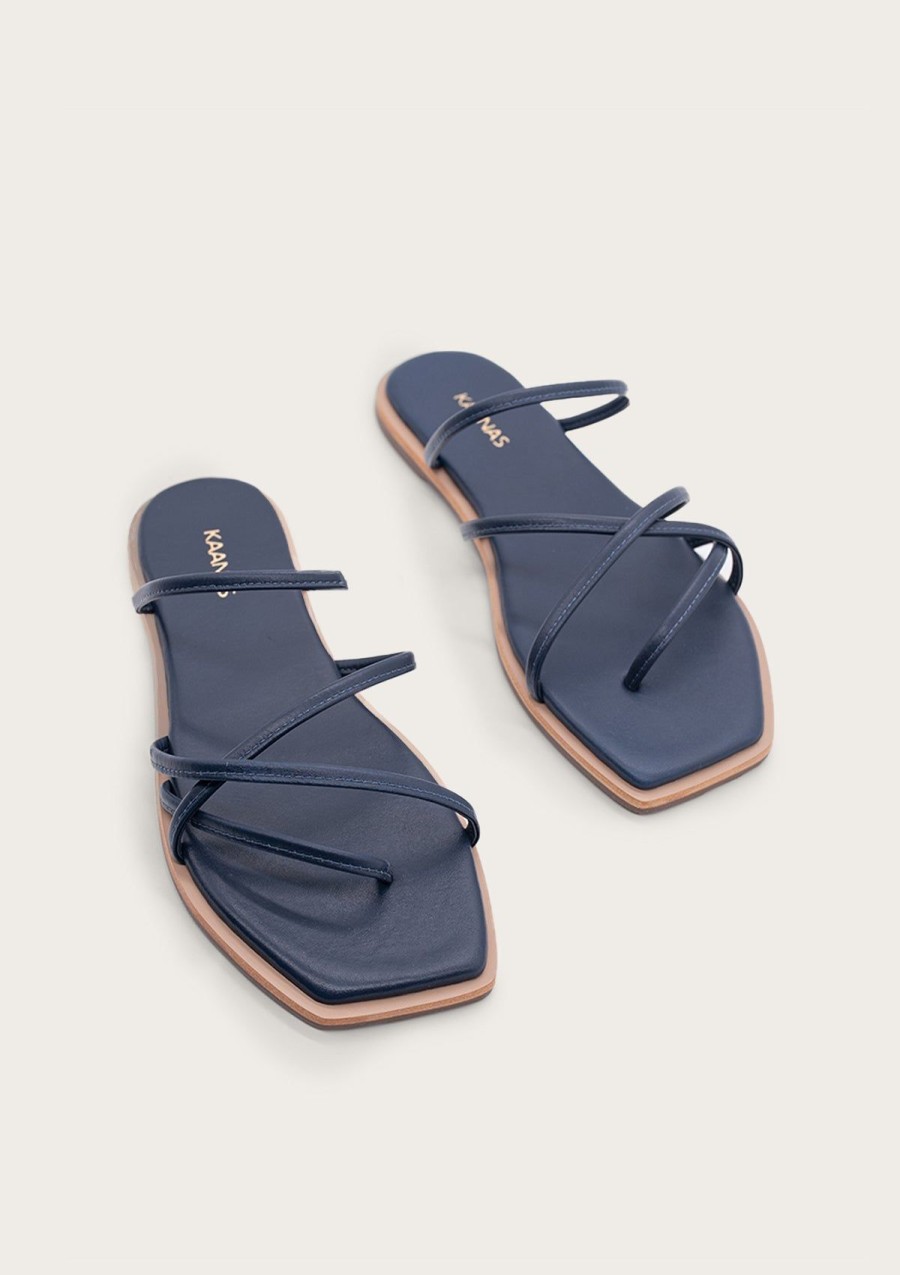 Women KAANAS Flats | Kapok Navy