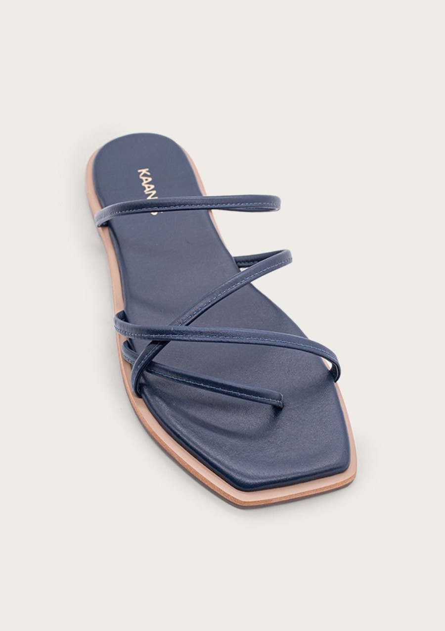 Women KAANAS Flats | Kapok Navy