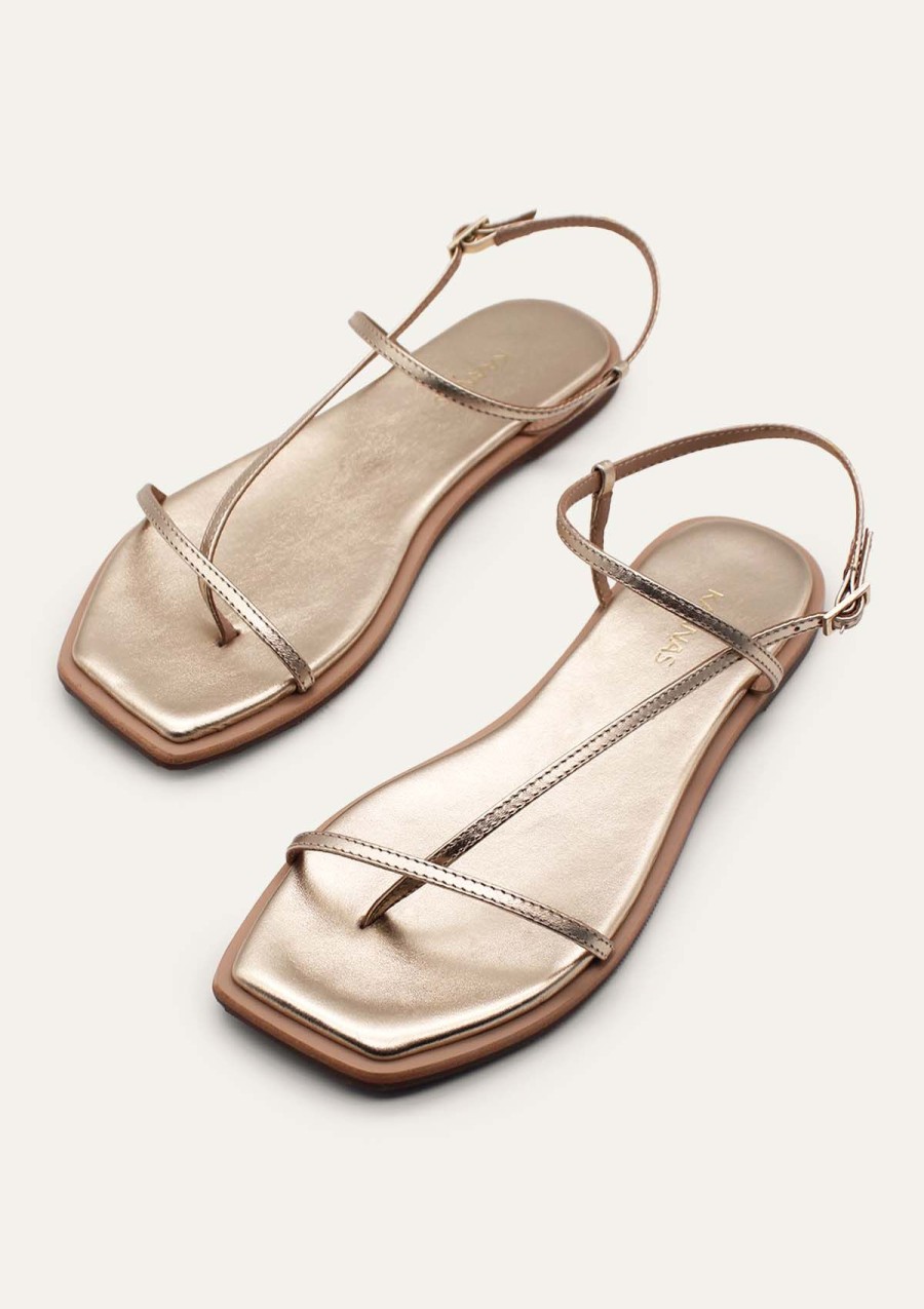 Women KAANAS Naked Sandals | Alayta Gold