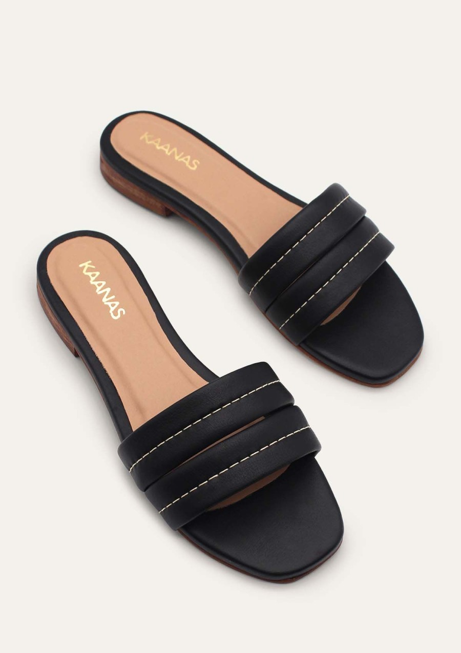 Women KAANAS Flats | Maya Black