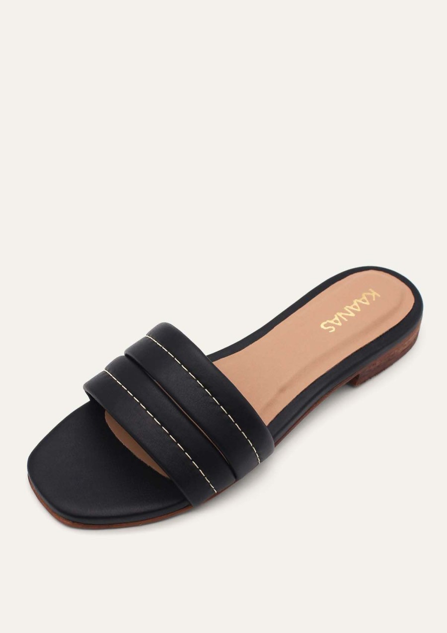 Women KAANAS Flats | Maya Black