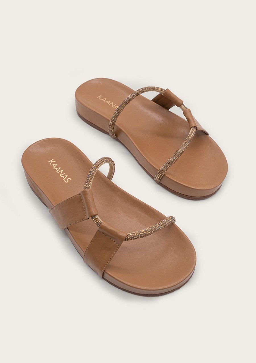 Women KAANAS Flats | Enigma Caramel