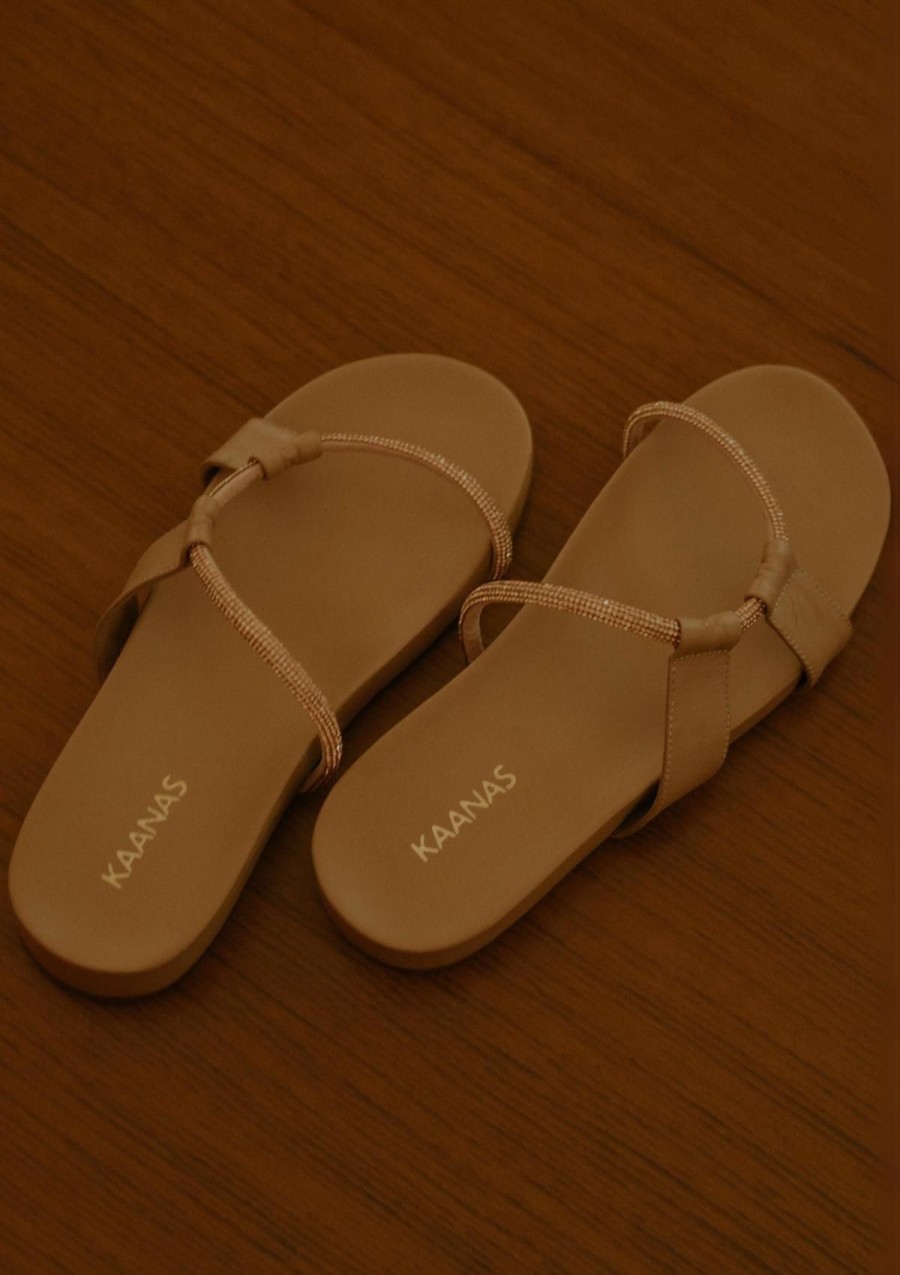 Women KAANAS Flats | Enigma Almond